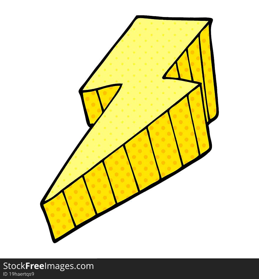 Cartoon Doodle Decorative Lightning Bolt