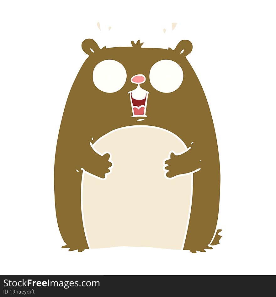 flat color style cartoon shocked ground hog