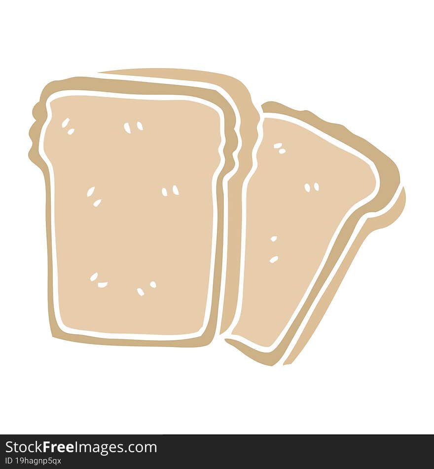 cartoon doodle slices of bread