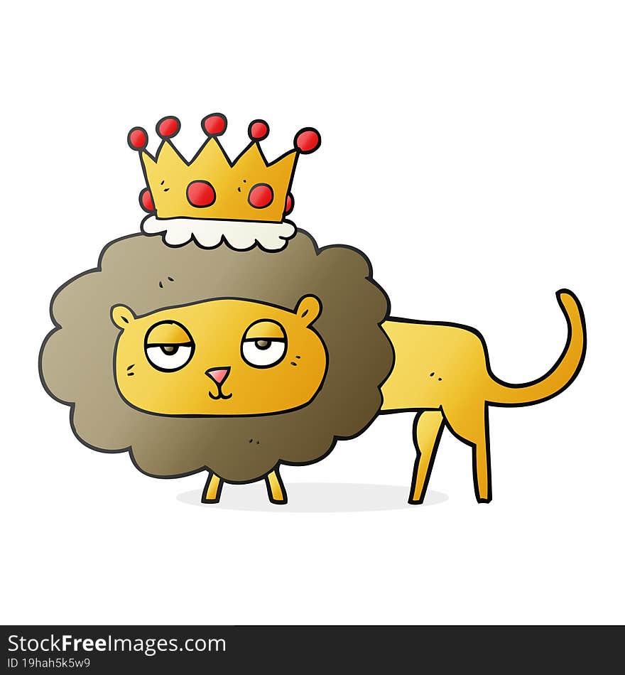 cartoon lion with crown