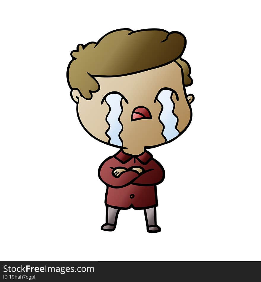 cartoon man crying. cartoon man crying