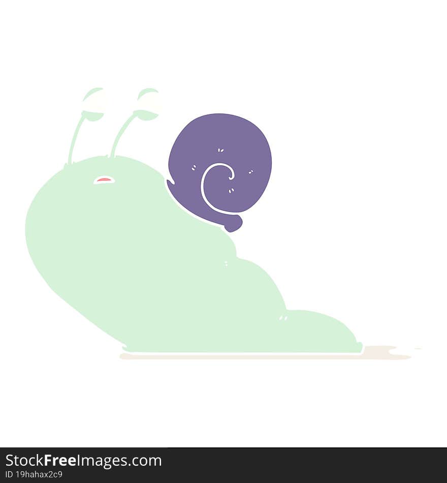 flat color style cartoon slug