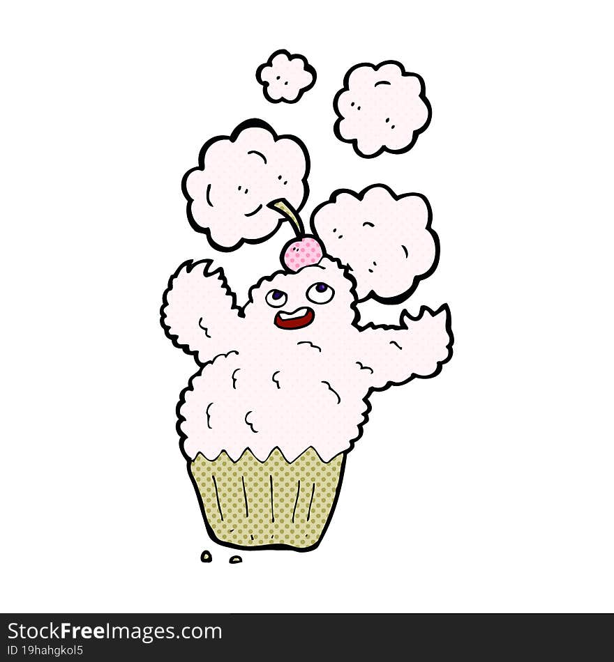 Cartoon Cupcake Monster