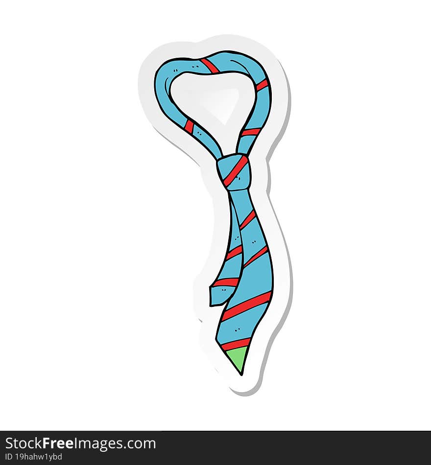 sticker of a cartoon tie