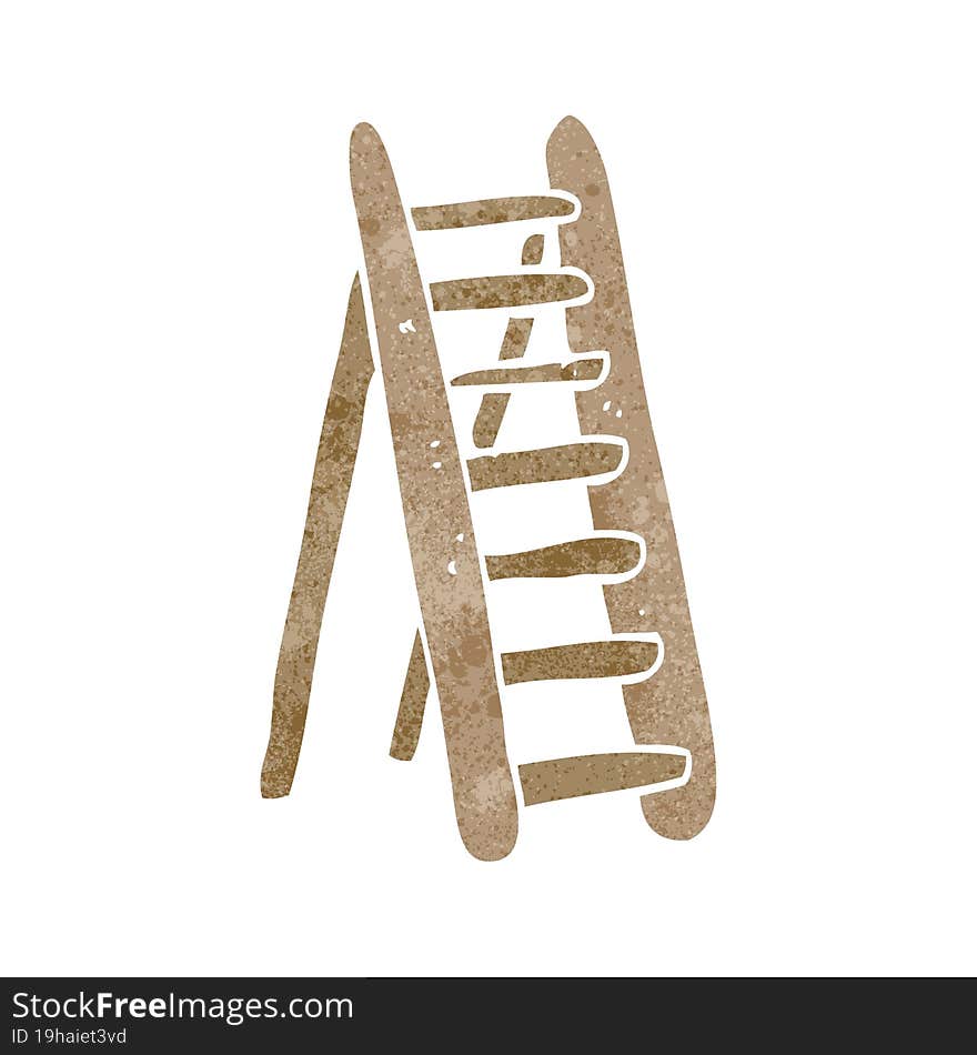 retro cartoon ladder