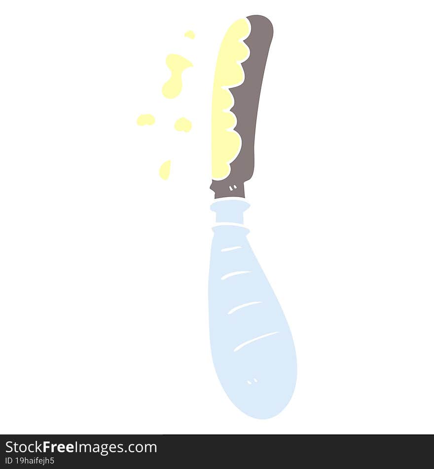 cartoon doodle butter knife