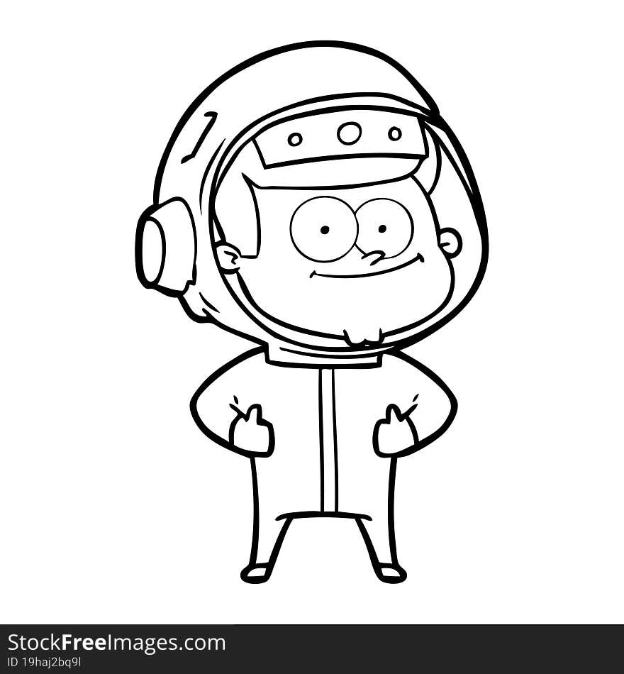 happy astronaut cartoon. happy astronaut cartoon