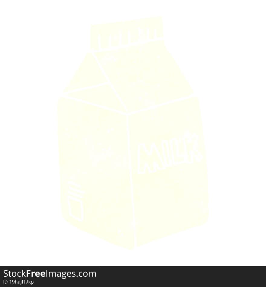 Retro Cartoon Milk Carton