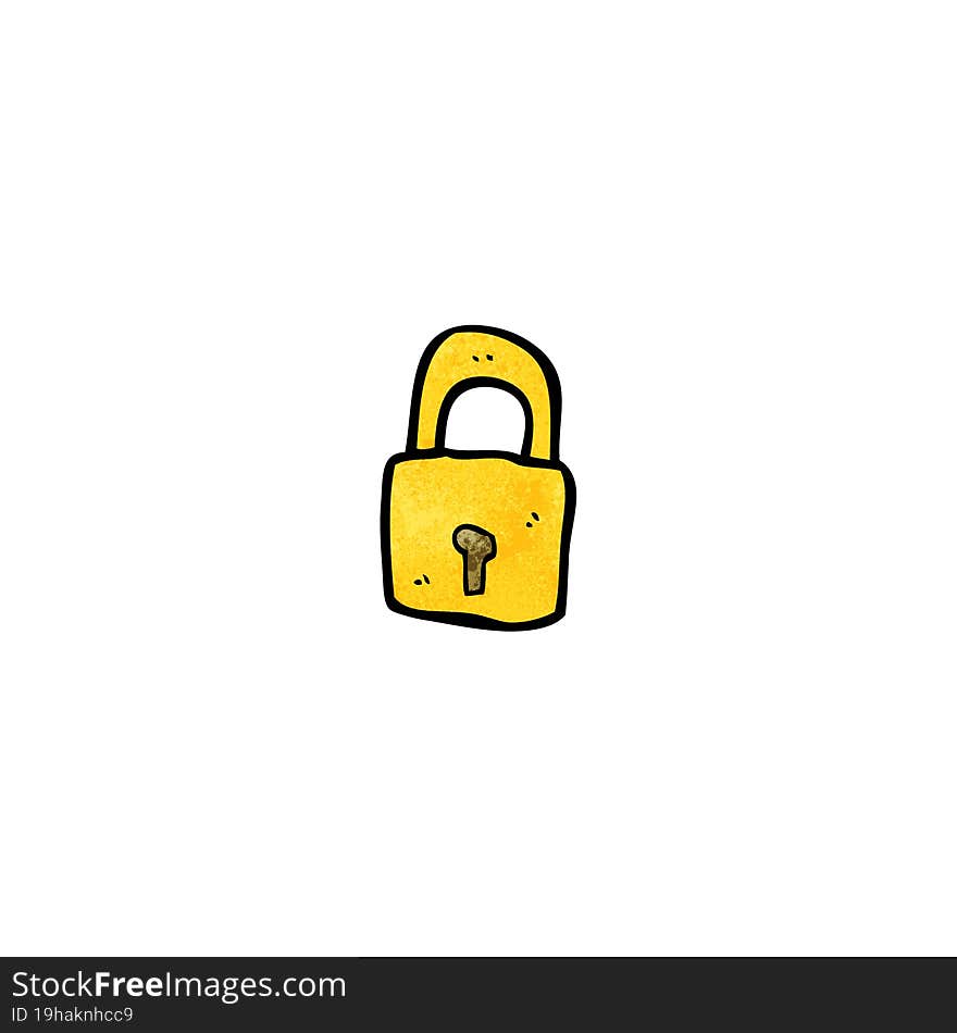 cartoon padlock