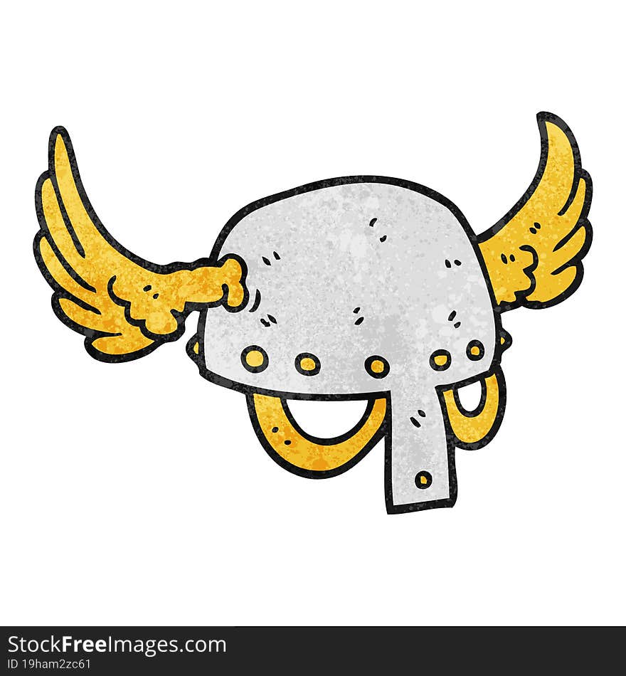 textured cartoon winged helmet