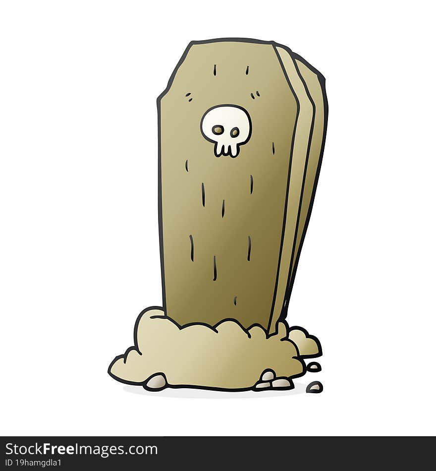 cartoon spooky coffin