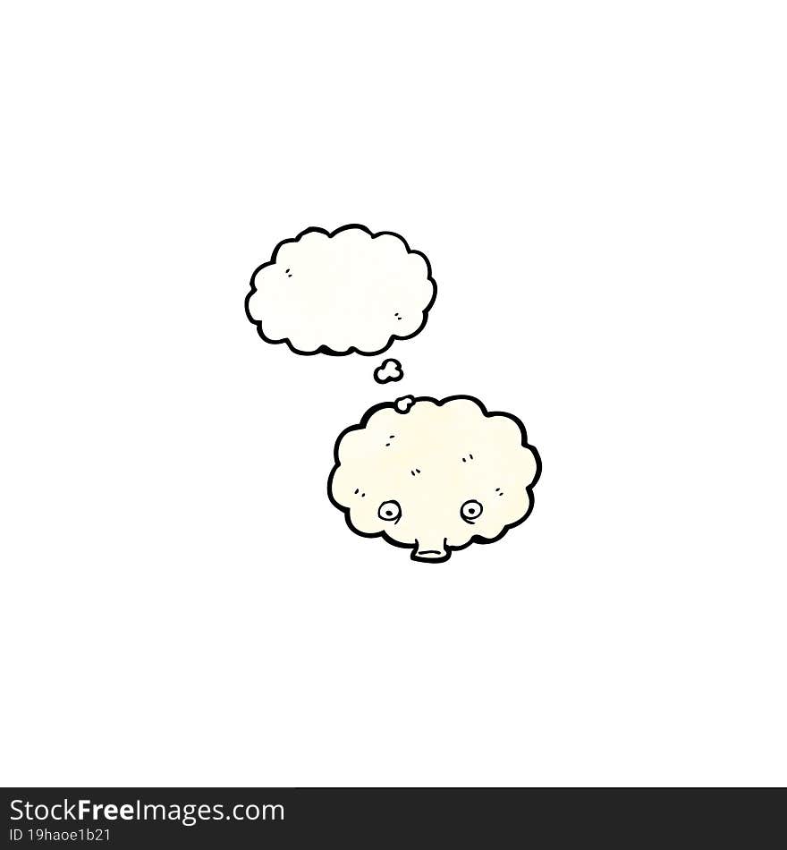 white cloud cartoon character