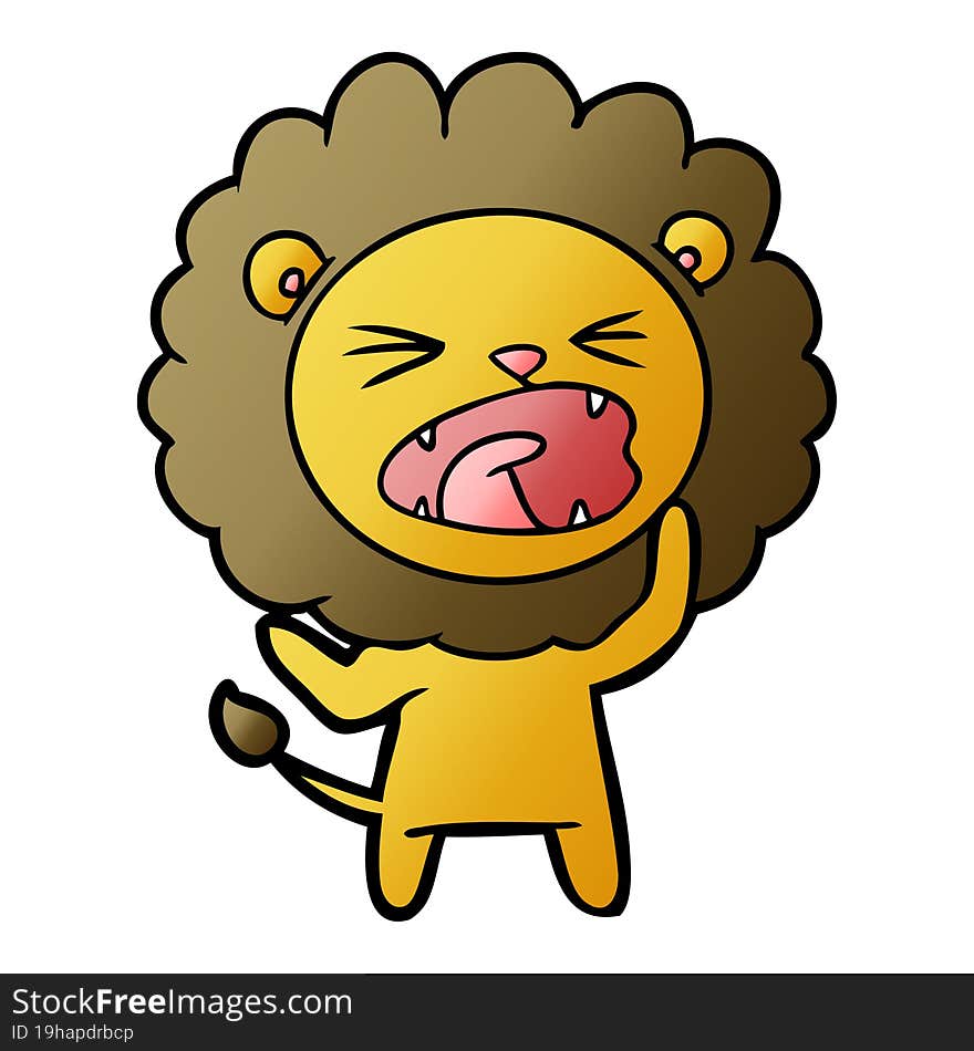 cartoon angry lion. cartoon angry lion