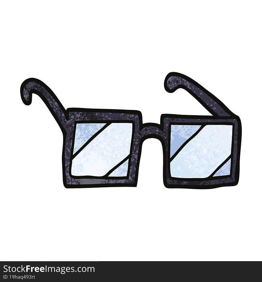 cartoon doodle square spectacles