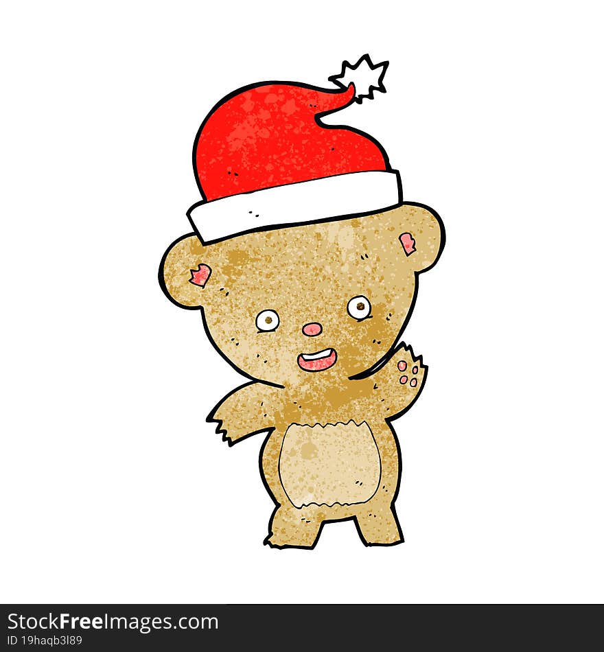 cartoon christmas teddy bear