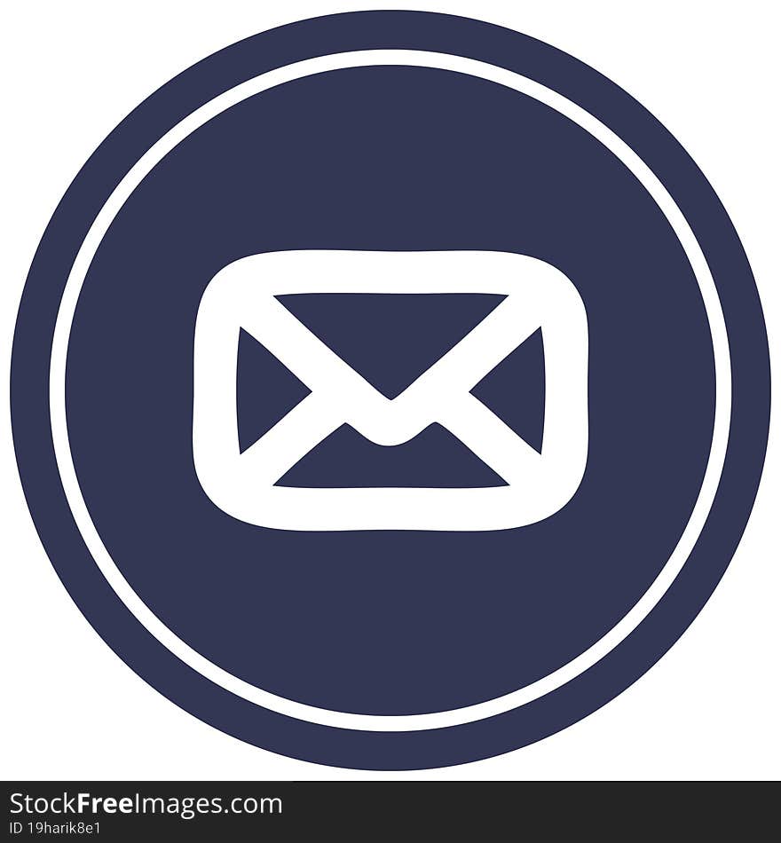 envelope letter circular icon symbol