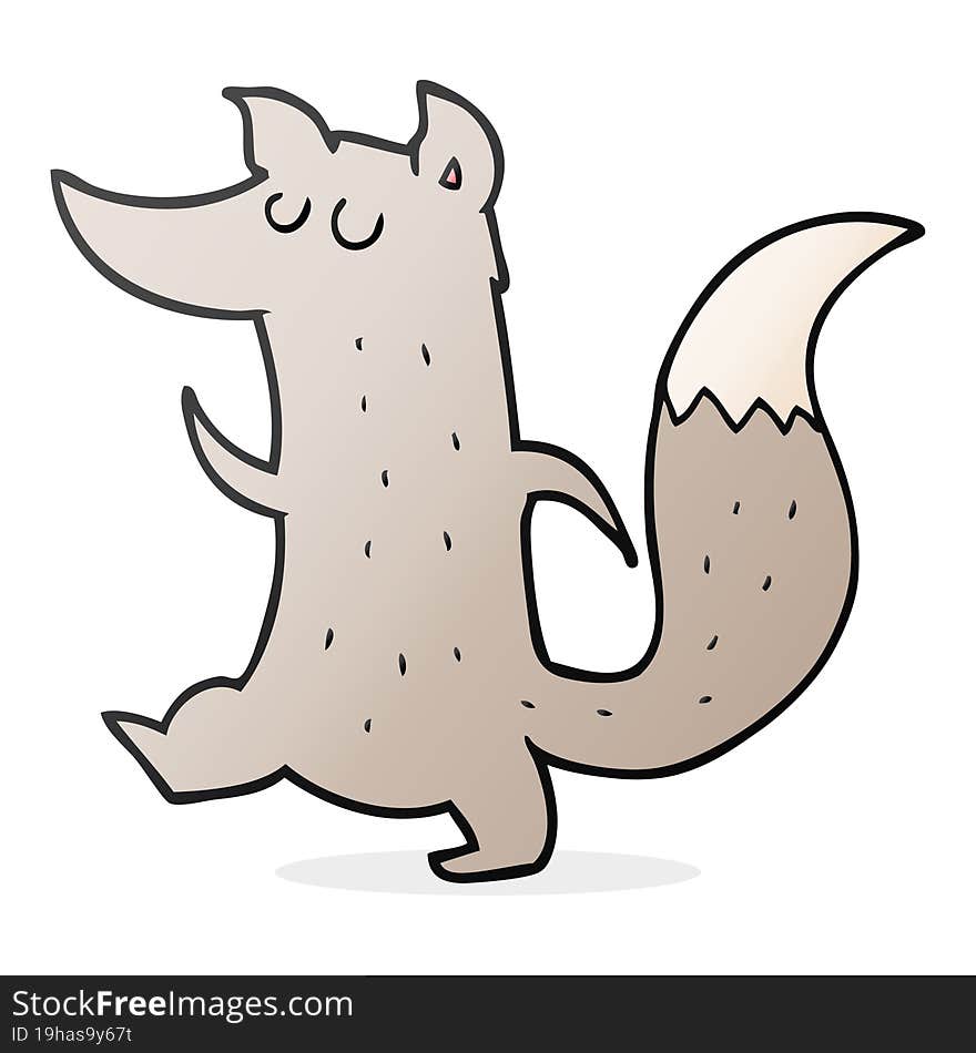 cartoon cute wolf