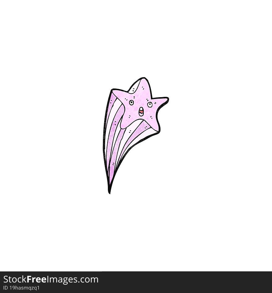 cartoon shooting star