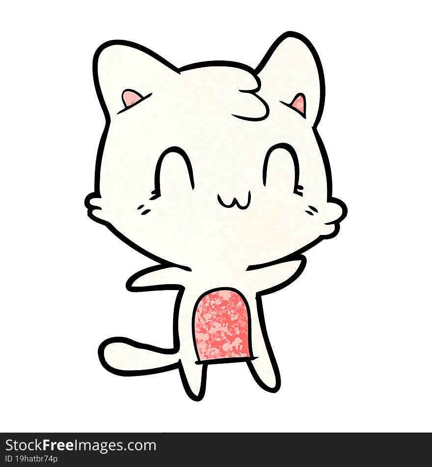 cartoon happy cat. cartoon happy cat