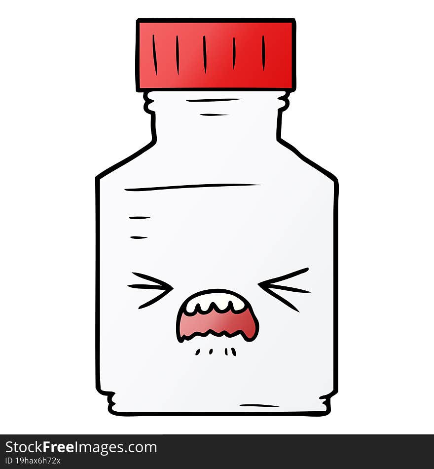 cartoon pill jar. cartoon pill jar