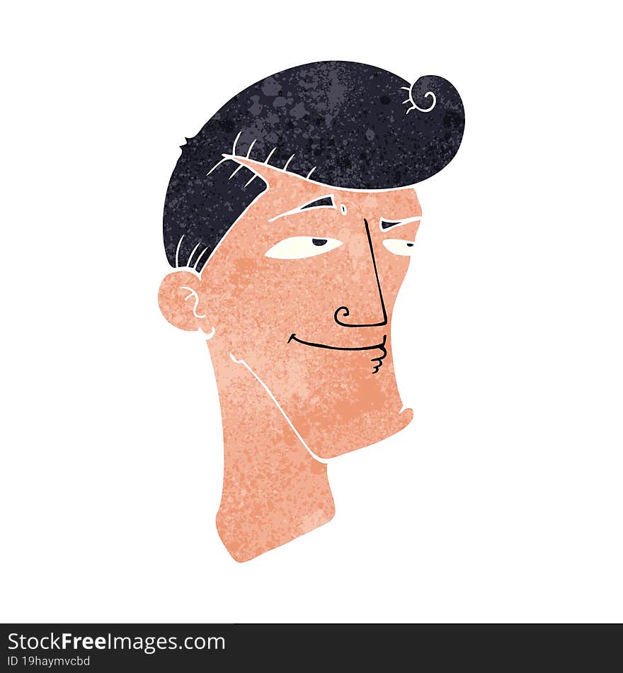 cartoon confident man