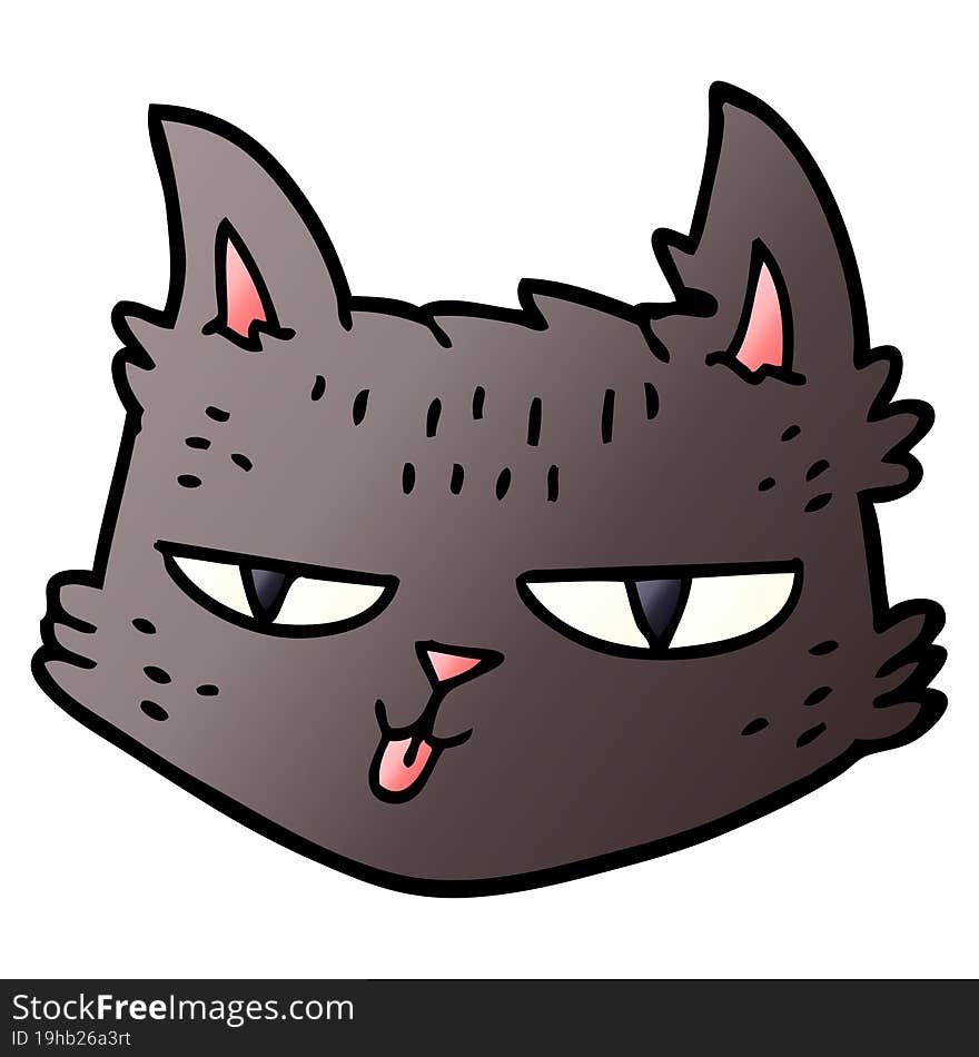 funny cartoon doodle cat