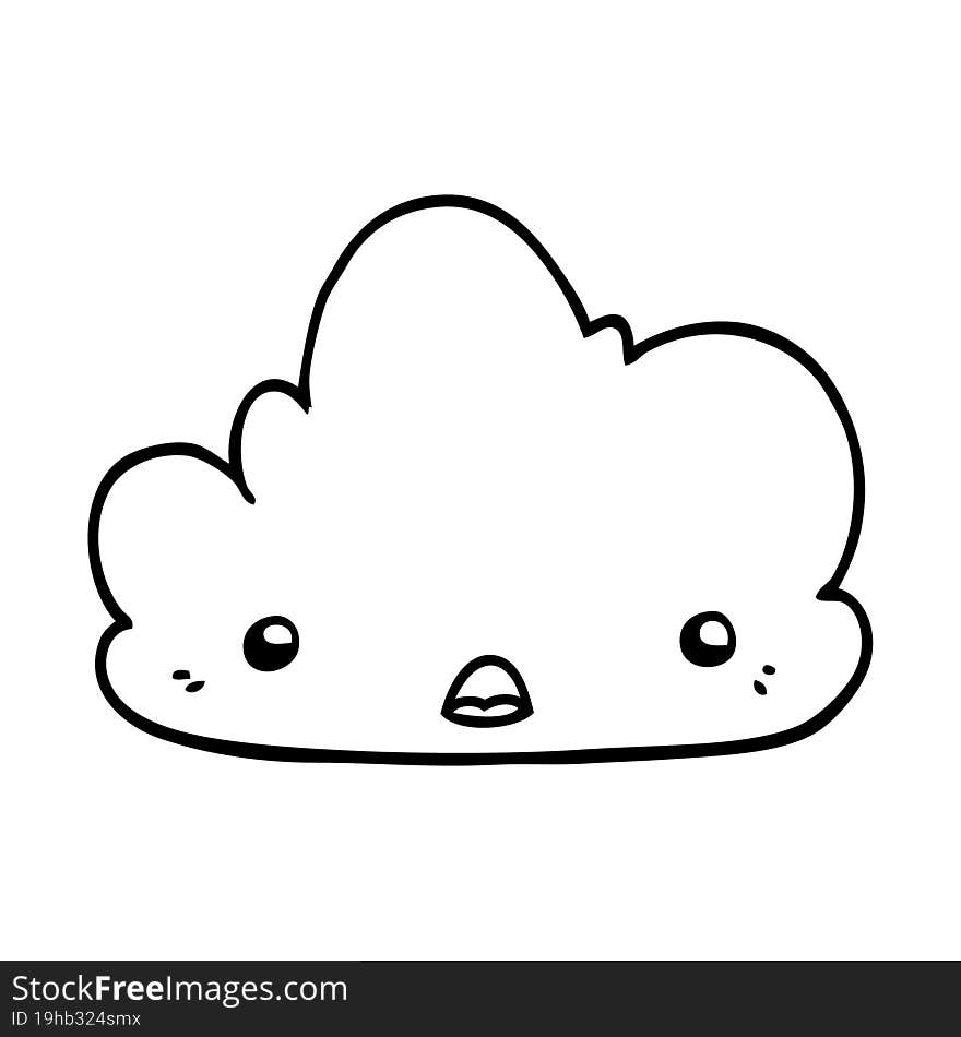 cute cartoon cloud