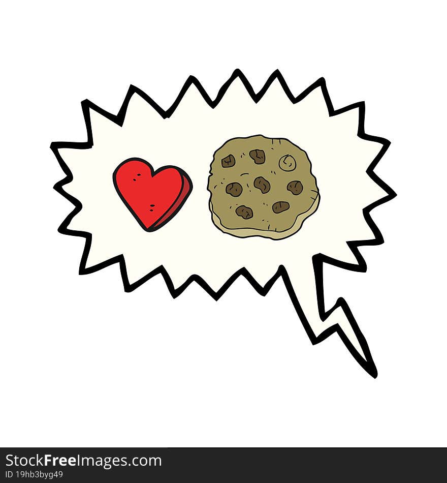 Speech Bubble Cartoon Cookie