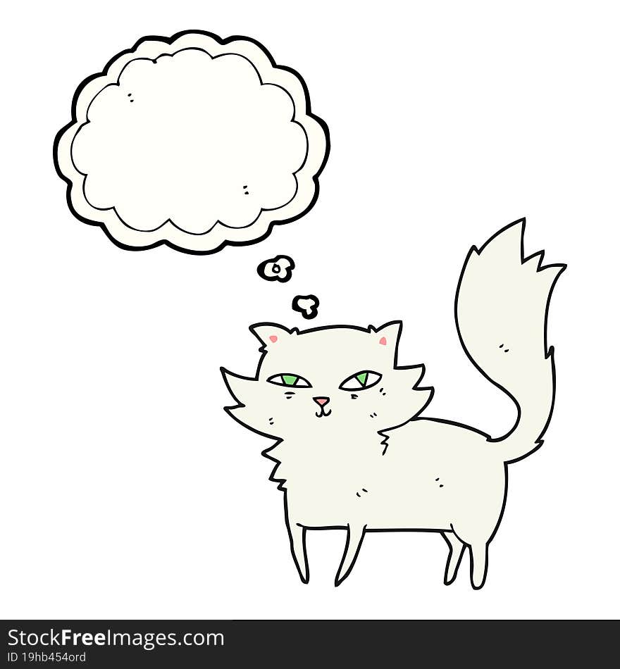 Thought Bubble Cartoon Cat