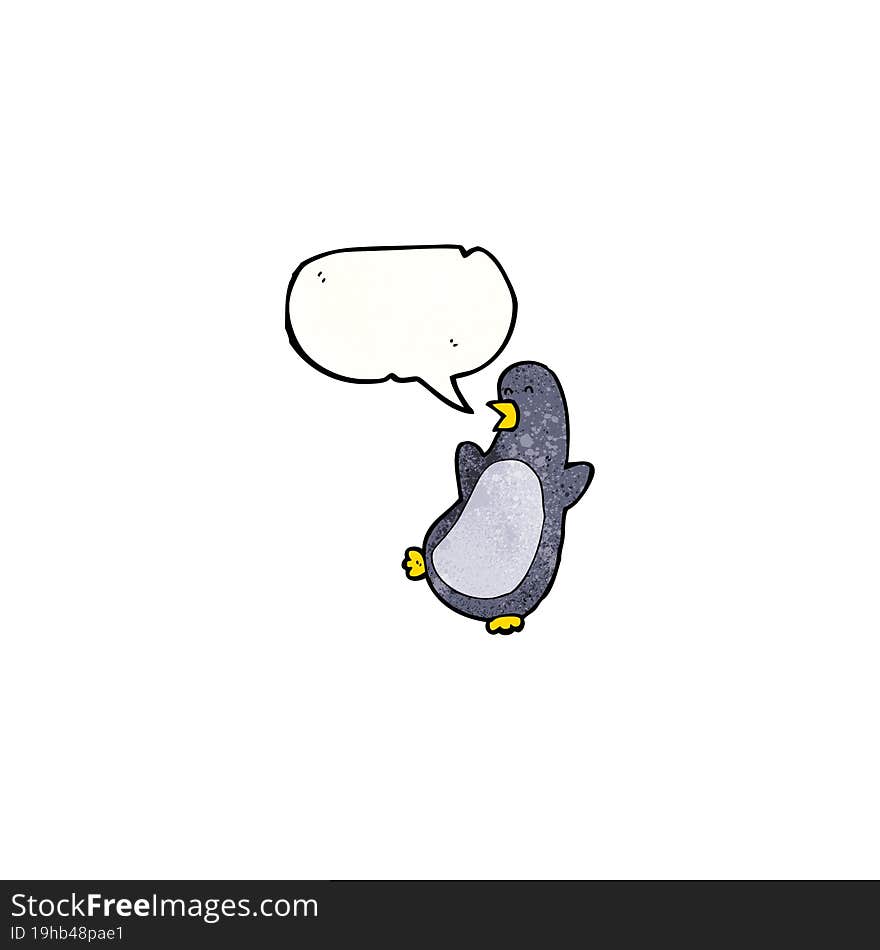 cartoon dancing penguin