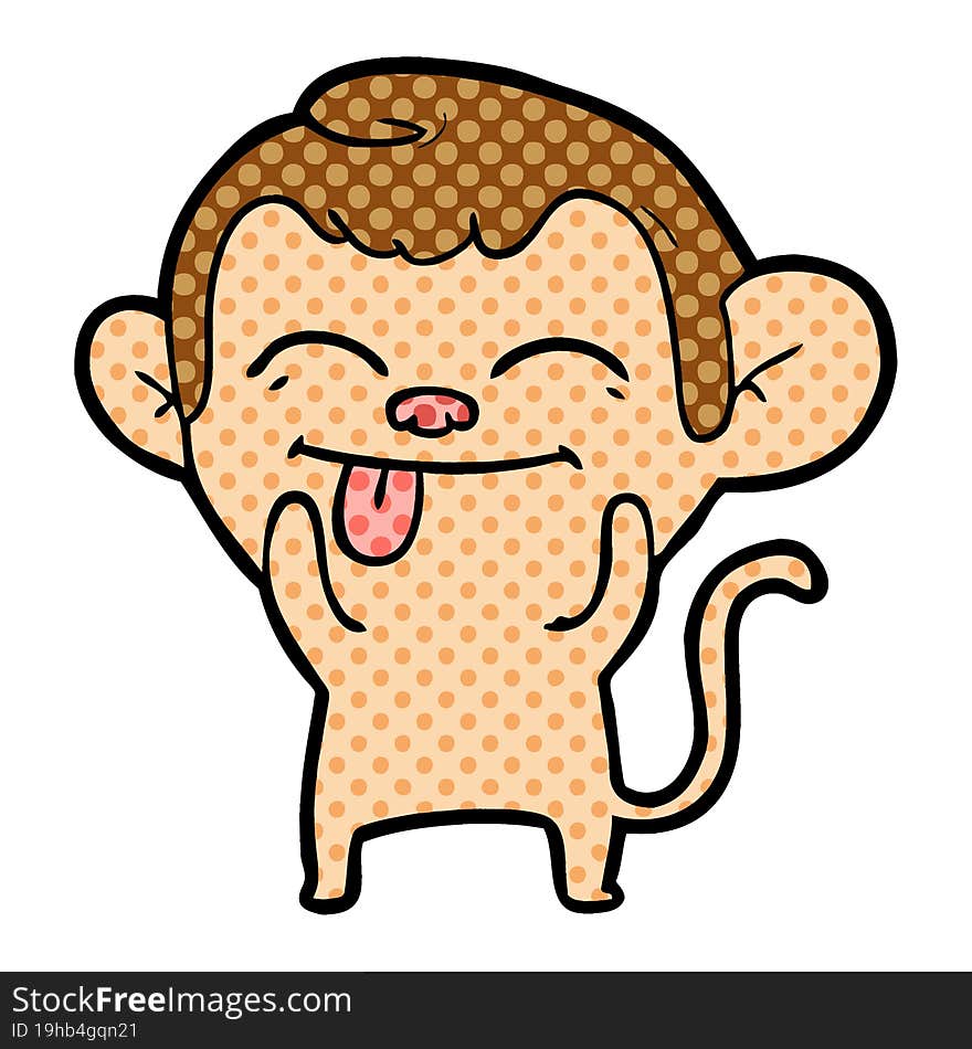 funny cartoon monkey. funny cartoon monkey