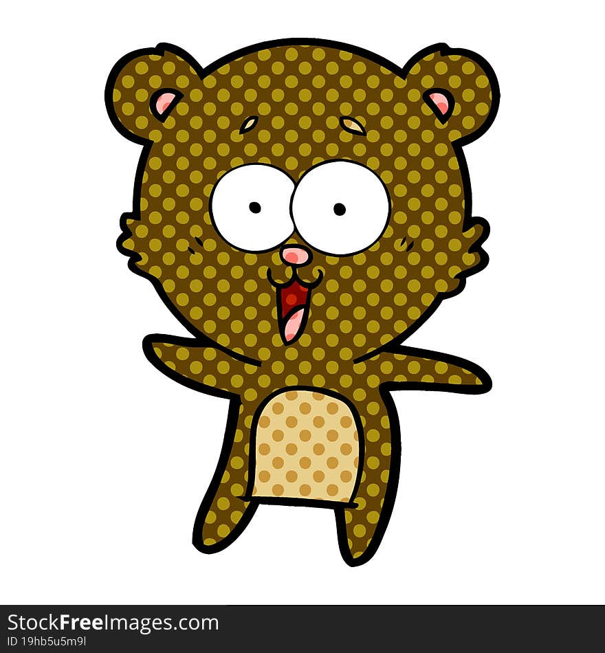 laughing teddy  bear cartoon. laughing teddy  bear cartoon