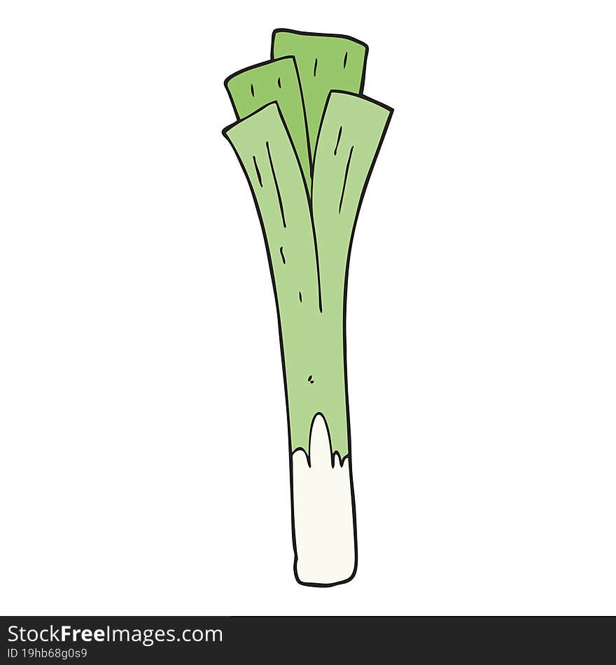 flat color style cartoon leeks