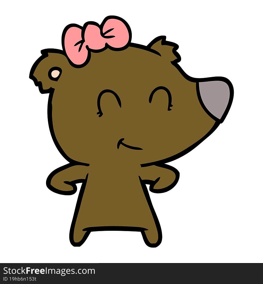 female bear cartoon. female bear cartoon