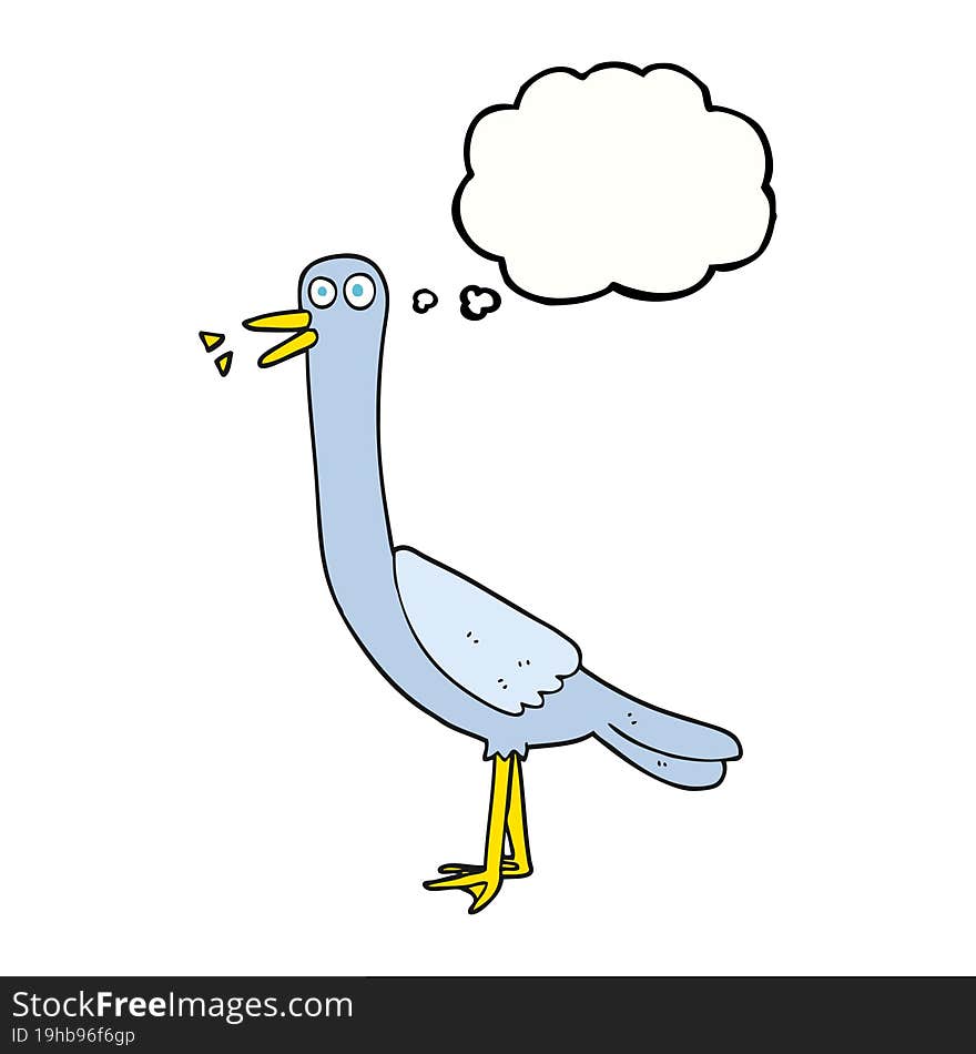 Thought Bubble Cartoon Bird