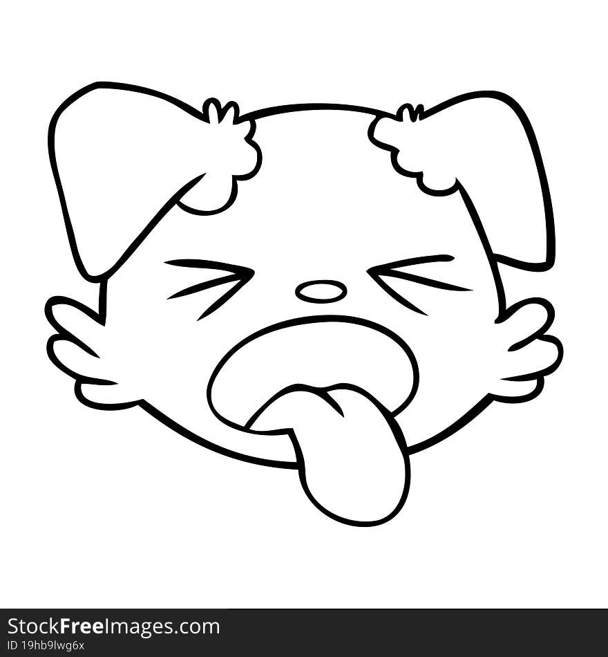 cartoon dog face. cartoon dog face