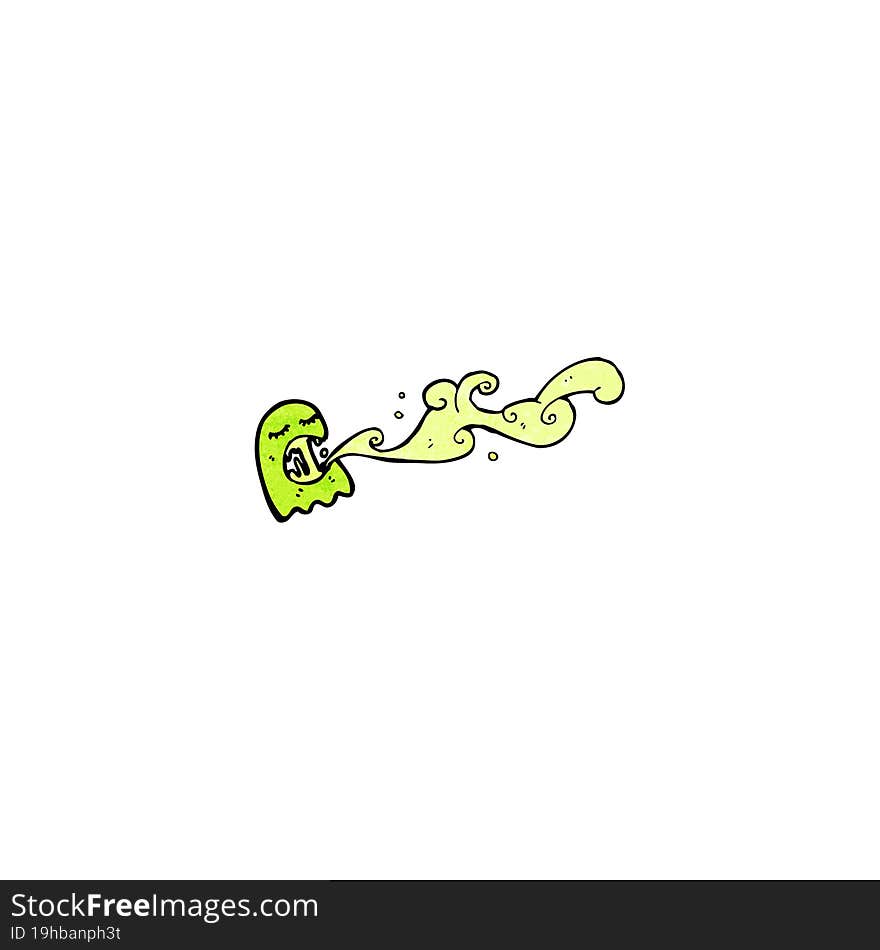 cartoon slimy ghost