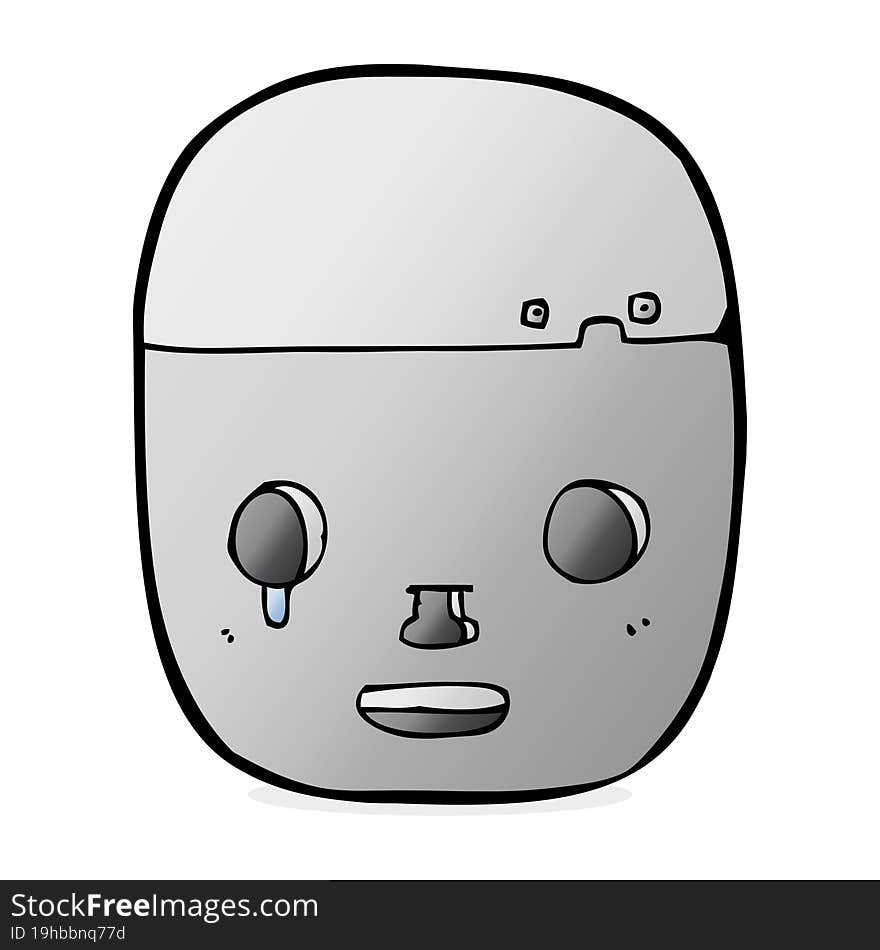 Cartoon Robot Head