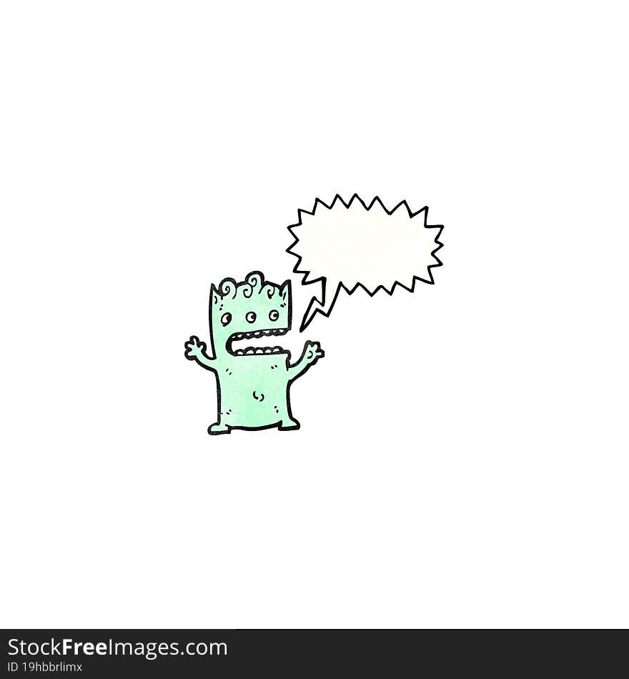 shouting alien cartoon