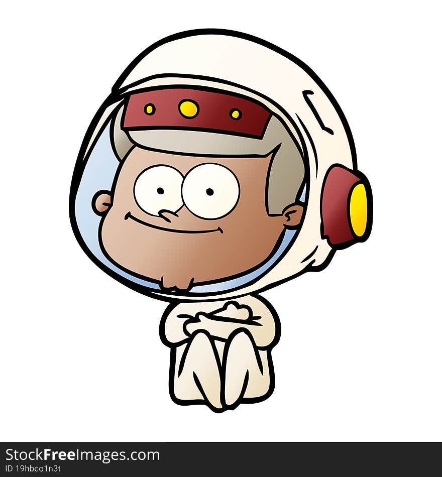 happy astronaut cartoon. happy astronaut cartoon