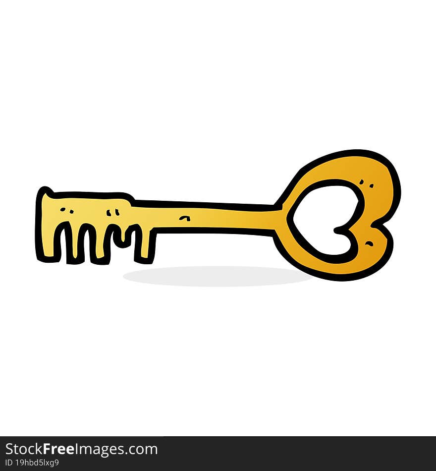 Cartoon Heart Shaped Key