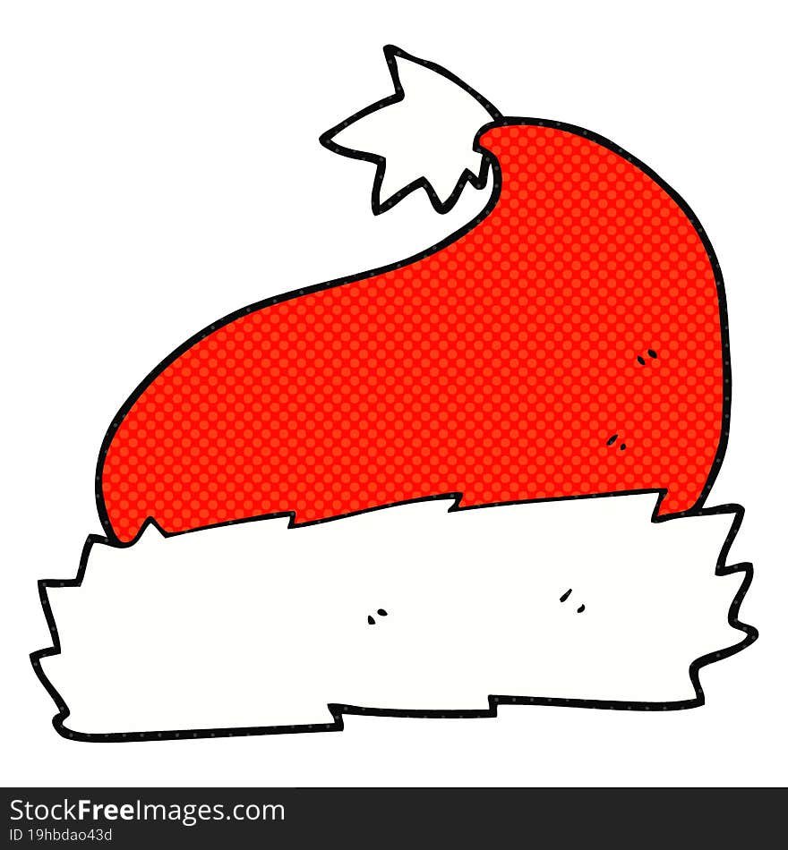 freehand drawn cartoon christmas hat