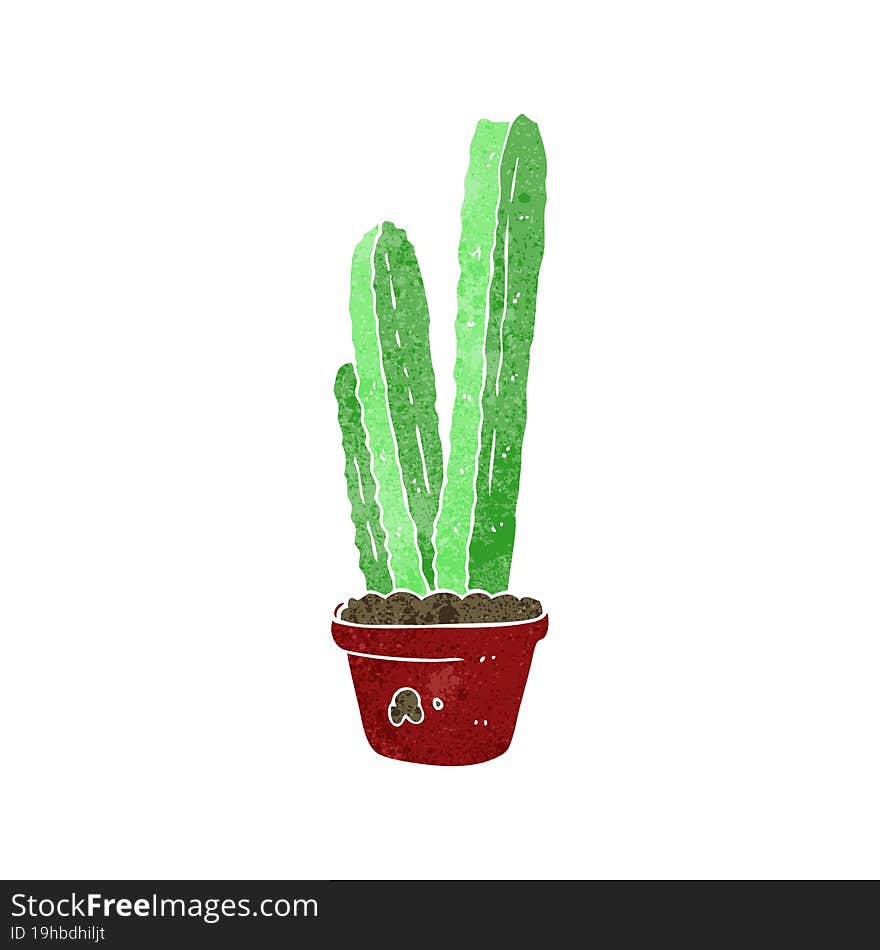 retro cartoon cactus