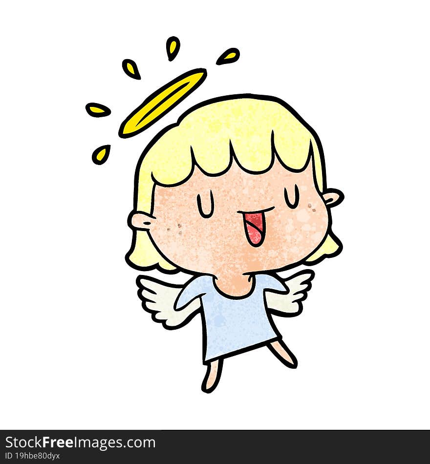 cute cartoon angel. cute cartoon angel