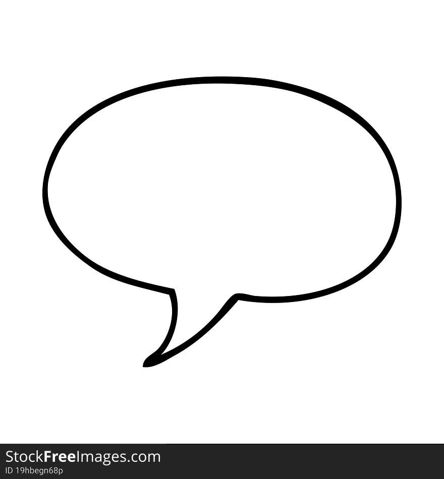 line drawing cartoon speech bubble