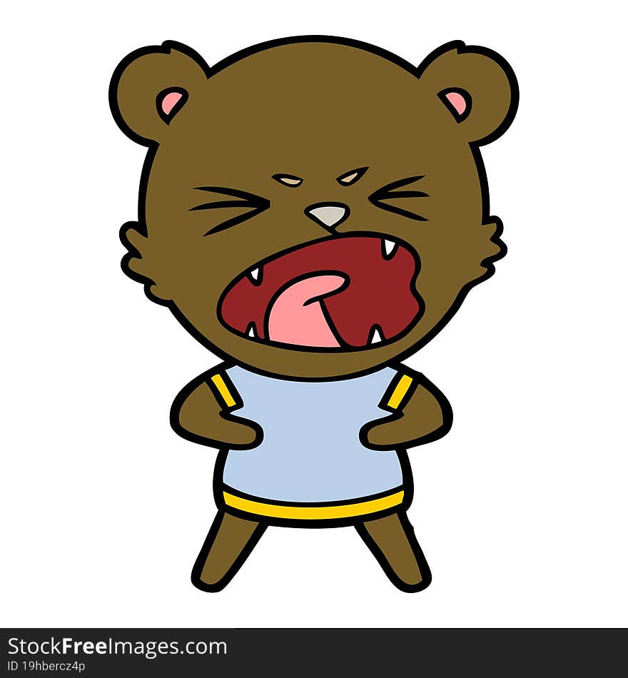 angry cartoon bear. angry cartoon bear