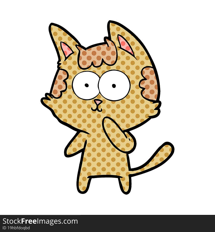 cartoon cat considering. cartoon cat considering