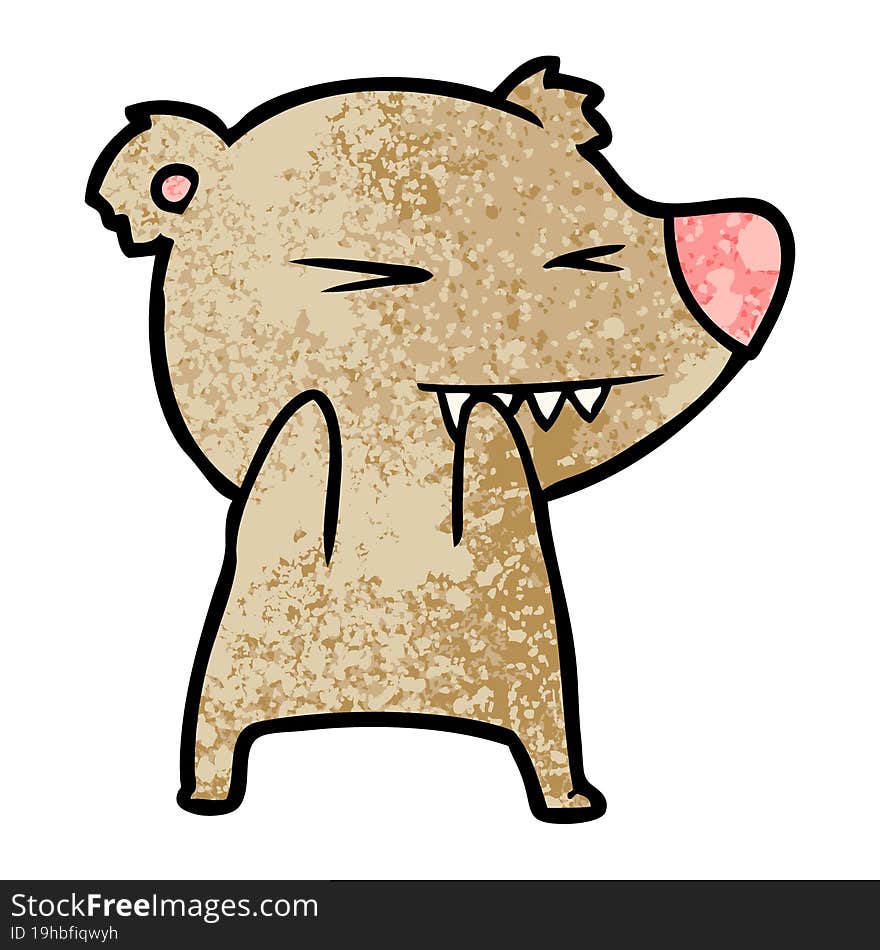 angry bear cartoon. angry bear cartoon