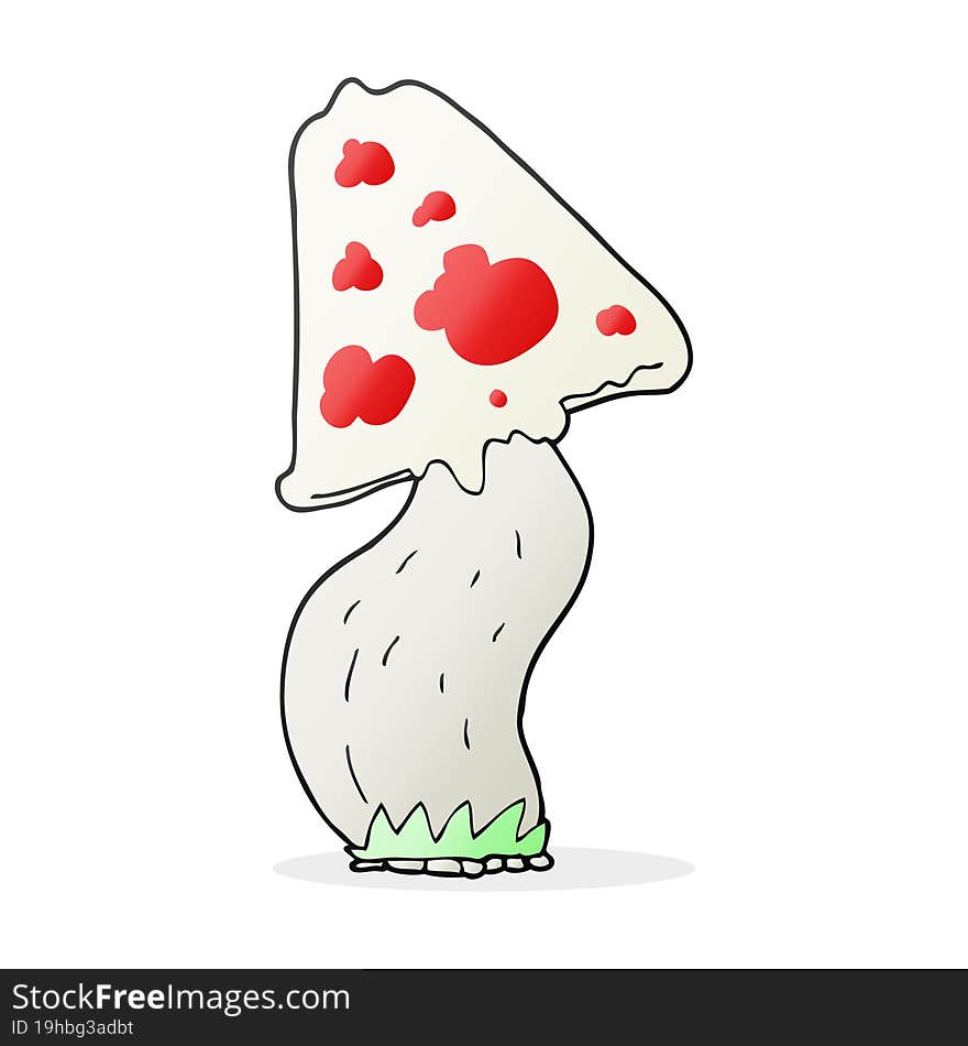 freehand drawn cartoon mushroom