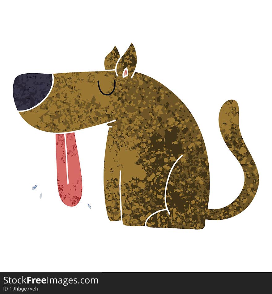 Quirky Retro Illustration Style Cartoon Dog